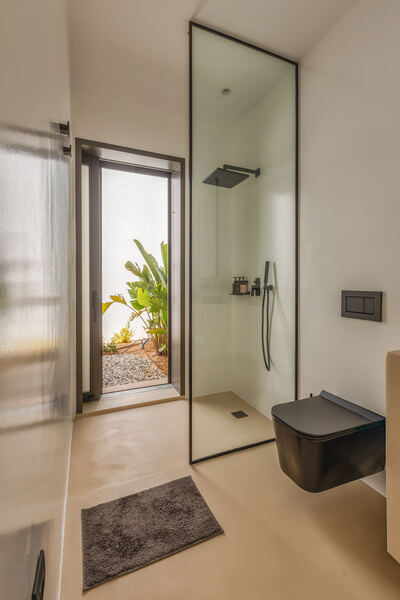 Walk-in glass shower
