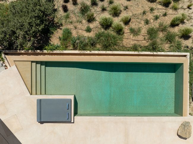 Aerial view of the 13-metre infinity pool