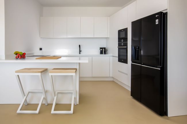 Fully equipped open-plan kitchen